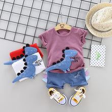 Load image into Gallery viewer, Fashion Infant  Clothing Set for Boys and Girls Cute Summer Casual Clothes Set  Top+Shorts Kids Clothes Summer Edition T shirt and Pants Set
