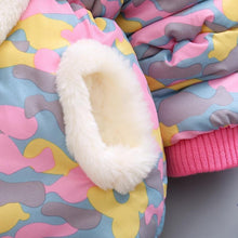 Load image into Gallery viewer, Luxury Newborn Children Plus Cute Hooded Cotton Jacket  Infant Clothing for Baby Girls In Elegant Colorful Design  For Winter
