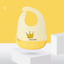 Load image into Gallery viewer, Bib Waterproof Silicone Feeding Saliva Towel Newborn  Adjustable Bur Cloth Turban Disposable Cartoon with Elegant Deisgn For Baby and Kids
