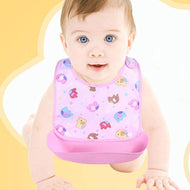 Baby Bibs Waterproof Silicone Feeding Saliva Towel Newborn Cartoon Aprons Baby Bibs Detachable For Kids