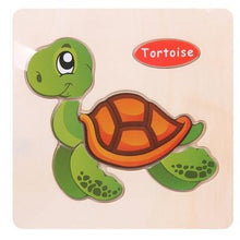 Load image into Gallery viewer, Baby Toys Wooden 3D Puzzle Cartoon Animal Intelligence Kids Educational Brain Teaser Children Tangram Shapes Learning
