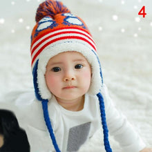 Load image into Gallery viewer, Modern New Baby Boys and Girls Winter Warm Knitted Crochet Ear flap Beanie Wool Cute Penguin Cap For Kids
