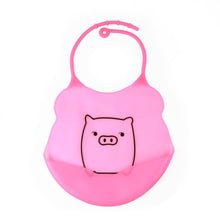 Load image into Gallery viewer, Silicone Baby Bibs waterproof Baby Saliva Towel Animal Adjustable Cloths Bandana Soft Feeding Cartoon Bib For Kids
