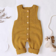 Load image into Gallery viewer, Handmade Baby Knitting Rompers Sleeveless Solid Color Jumpsuit Winter Romper For Girls and Boys In Modern Retro Style
