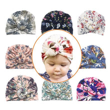 Load image into Gallery viewer, Infant Baby Headbands Solid Cotton Knot Turban Headband For Girls  Beanie Hat Headwear For Girls
