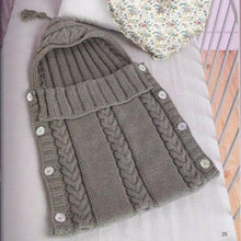 Load image into Gallery viewer, Warm Baby Blanket Knitted Newborn Swaddle Wrap Soft Footmuff Cotton Envelope For Stroller Accessories Blanket Bag
