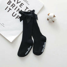 Load image into Gallery viewer, Baby Girls Big Bow 100% Cotton Knee High Long Soft Cotton Lace Baby Socks Bowknot Socks
