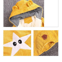 Load image into Gallery viewer, Winter Baby Warm Cotton Coat for Children Outerwear, Newborn Jacket For Infant Clothing For Boys and Girls In Bear Design For Autumn and Winter Season

