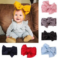 Load image into Gallery viewer, Newborn Toddler Baby Girls Head Wrap Rabbit Big Bow Knot Turban Headband Hair Accessories For Girls Kids

