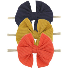 Load image into Gallery viewer, Modern Luxury Elegant Baby Girls Headband Turban Photography Props Baby Hair Accessories Bow 3 Pcs Set For Girls Baby
