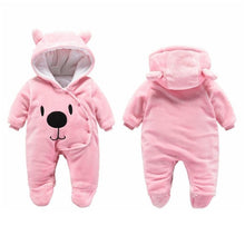 Load image into Gallery viewer, Newborn Winter Hoodie Baby Rompers Outwear Infant Baby Jumpsuit 3M -12M For Girls and Boys Winter Romper
