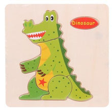 Load image into Gallery viewer, Baby Toys Wooden 3D Puzzle Cartoon Animal Intelligence Kids Educational Brain Teaser Children Tangram Shapes Learning
