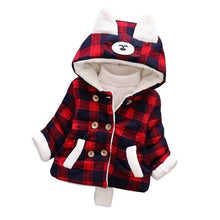 Load image into Gallery viewer, Luxury Newborn Children Plus Cute Hooded Cotton Jacket  Infant Clothing for Baby Girls In Elegant Colorful Design  For Winter
