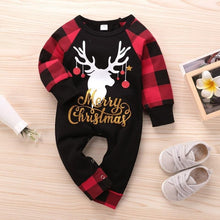 Load image into Gallery viewer, Baby Christmas Newborn Long Sleeve Rompers Jumpsuit for Boys Girls Infant Outfit With Holiday Design For Baby Boys And Girls

