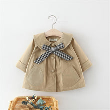 Load image into Gallery viewer, Baby Girl Coats Newborn Baby Clothes Autumn Winter Plaid Bow Coat Infant With Bow In elegant Modern Design
