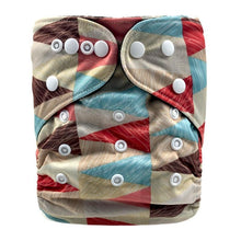 Load image into Gallery viewer, Modern Printed Bamboo Charcoal Inner Pocket Diaper For Baby Reusable Cloth Diaper Nappies With Double Leg Gusset In Modern Printed Design For Baby and Kids
