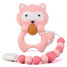 Load image into Gallery viewer, Baby Teething Lovely Koala Owl Horse Cookies Baby Teether Molar Toy Gift Raccoon Food Grade Silicone Beads For Kids and Baby
