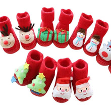 Load image into Gallery viewer, Baby Socks Christmas Newborn For Baby Boys/Girls Christmas Floor Socks Anti-Slip Baby Step Socks For Baby Kids
