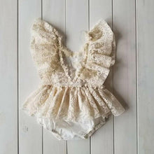 Load image into Gallery viewer, Modern Newborn Baby Girl Flower Lace Romper Bodysuit Jumpsuit Tutu Dress Outfit Clothes Made for Little Prinsess girls between 0-24Months
