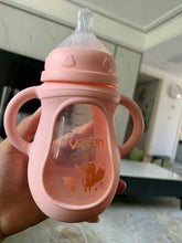 Load image into Gallery viewer, Modern Glass Baby Bottle Straw Drop-resistant Water Drink Bottles for Baby Milk Bottle for a Child
