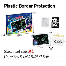 Load image into Gallery viewer, Draw With Light-Fun And Developing Drawing&amp;write Flip Board Kids Educational Toy Magic Drawing Lighting In Dark Gift For Child
