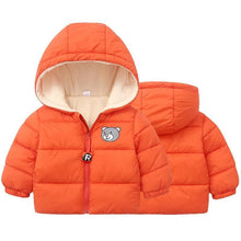 Load image into Gallery viewer, Infant Baby Hooded Warm Jackets For Baby Girls  and Baby Boys For WInter In Modern New Luxury Shiny Design
