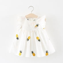 Load image into Gallery viewer, Summer Baby Frill Sleeve Newborn Infant Dresses Cotton Pineapple Sleeveless Toddler Dresses For Girls
