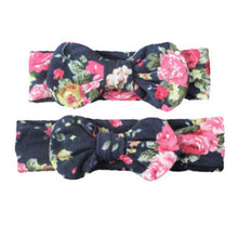 Load image into Gallery viewer, Mother &amp; Baby Headband for Girl Bow Hairband Floral Elastic Hair Bands Parent-Child Turban Hair Accessories Bow For Mother and daughter
