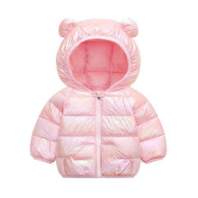 Load image into Gallery viewer, Shiny Toddler Baby Warm Hooded Coat Winter Outerwear Infant Clothes Cute Jacket Baby Clothes For Girls
