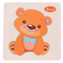 Load image into Gallery viewer, Baby Toys Wooden 3D Puzzle Cartoon Animal Intelligence Kids Educational Brain Teaser Children Tangram Shapes Learning
