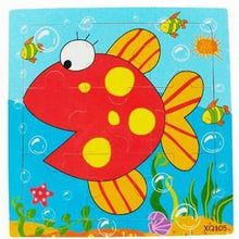 Load image into Gallery viewer, 1 Pcs Animal Wooden Puzzles For Children In Wooden 3D Mosaic Puzzles Kids Educational Toys Design  For Baby Birthday Gifts
