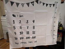 Load image into Gallery viewer, Baby Monthly Growth Milestone Blanket Photography Requirements Background Towel Cute Memory Carpet

