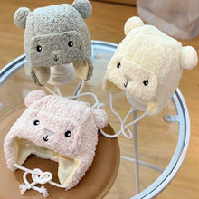 Load image into Gallery viewer, Modern Elegant Baby Boy Girl Warm Earmuffs Hat Wool Winter Ski Cap Winter Plush Cartoon Hat For Boys and Girls Kids
