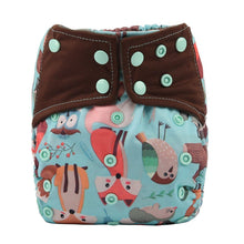 Load image into Gallery viewer, Luxury Charcoal Bamboo Baby Cloth Diaper Nappy Washable Reusable Double Gusset Square Tabs Nappies for Baby and Kids

