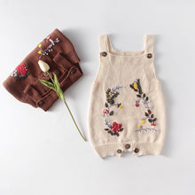 Load image into Gallery viewer, Newborn Baby Girl's Knit Rompers Cotton Floral Play suit Baby Jumpsuit For Girls And Boys
