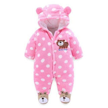 Load image into Gallery viewer, Newborn Winter Hoodie Baby Rompers Outwear Infant Baby Jumpsuit 3M -12M For Girls and Boys Winter Romper
