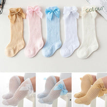 Load image into Gallery viewer, Princess Cute Baby Knee High Stylish Cotton Bow Soft Comfortable Socks Flexible Breathable Sock For Baby Girls

