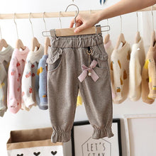 Load image into Gallery viewer, Clothing for Baby Girls Pants Dot Polka Bow Ruffles Casual Trousers Girls Princess Long Pant Children Clothes
