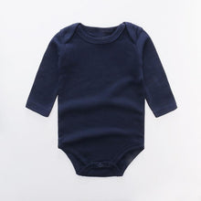 Load image into Gallery viewer, Classic Modern Solid Color Boy Girls Romper Newborn Long Sleeve Cotton Jumpsuit Tops For Girls and Boys Baby

