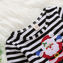 Load image into Gallery viewer, Baby Girls Christmas Santa Striped Print Dress+ Headband Princess Party Outfit Excellent Look
