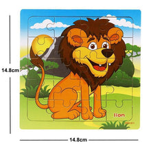 Load image into Gallery viewer, 38 Style Cartoon Wooden Puzzle Children Animal/ Vehicle Toy For  2-6 Year Baby Early Educational Toys for Kids
