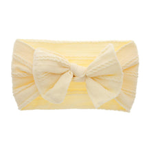 Load image into Gallery viewer, Big Bow Soft Nylon Headbands Flower Print Nylon Turban Hairband Oversize Bunny Bow For Baby Kids
