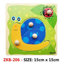 Load image into Gallery viewer, New Hand Grab Board Wooden Puzzle Toys for Children Cartoon Animal Fruit  Kids Baby Early Educational Learning Toy
