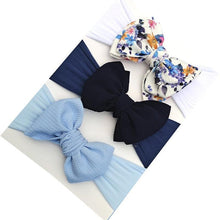 Load image into Gallery viewer, Summer Cute Floral Bows Baby Girl Headbands Elastic Bowknot Newborn Hair Band Turban Set Hair Accessories Bow Set For Kids
