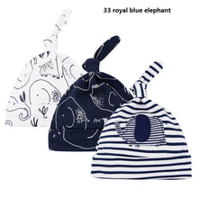 Load image into Gallery viewer, Printed Baby Hats &amp; Caps For Newborn Baby Accessories In Elegant Modern Design Set Of 3PCS For Baby Kids
