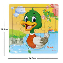 Load image into Gallery viewer, 38 Style Cartoon Wooden Puzzle Children Animal/ Vehicle Toy For  2-6 Year Baby Early Educational Toys for Kids
