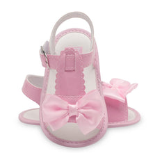 Load image into Gallery viewer, Baby Summer Newborn 0-18M Infant Baby Girls Boys Shoes Solid Non-slip Party Bow PU Leather Breathable Toddler Shoes
