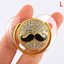 Load image into Gallery viewer, Diamond Luxury Modern Cartoon Eye Baby Pacifier Bling Newborn Kids Baby Boys Girl Nipples Silicone Pacifier For Baby
