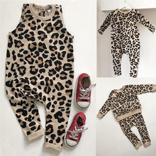 Load image into Gallery viewer, Newborn Baby Girl/ Sleeveless/ Long Sleeve Leopard Romper Jumpsuit Outfit For Babies In elegant Modern Deisgn
