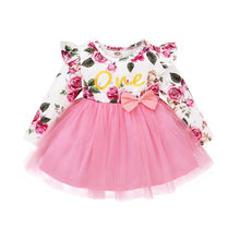 Load image into Gallery viewer, Baby Girl  Flower  Dress Pretty Bow  Outfits Long Sleeve Toddler Girl Unique Design Perfect Gift
